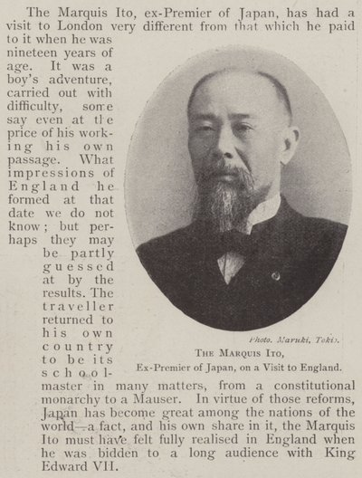 Ito márki, Japán volt miniszterelnöke angliai látogatáson alkotó: English Photographer