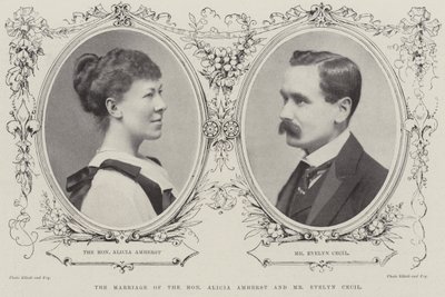 A tisztelt Alicia Amherst és Evelyn Cecil házassága alkotó: English Photographer