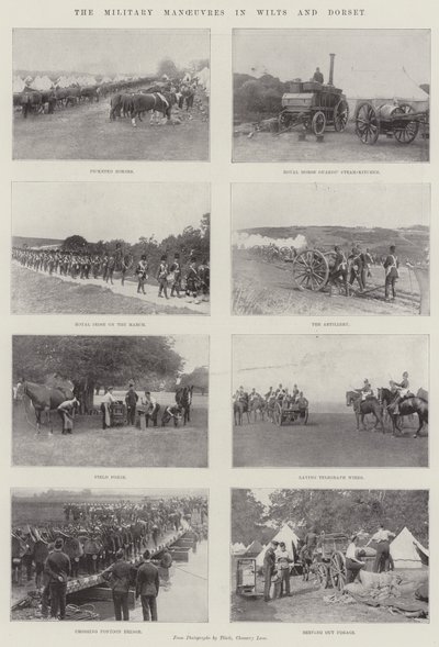 Katonai manőverek Wiltsben és Dorsetben alkotó: English Photographer