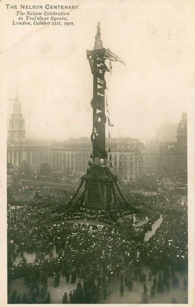 A Nelson-ünnep a Trafalgar Square-en, Londonban, 1905. október 21-én alkotó: English Photographer