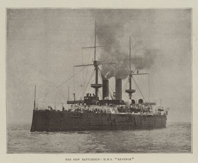 Az új csatahajó, HMS Revenge alkotó: English Photographer