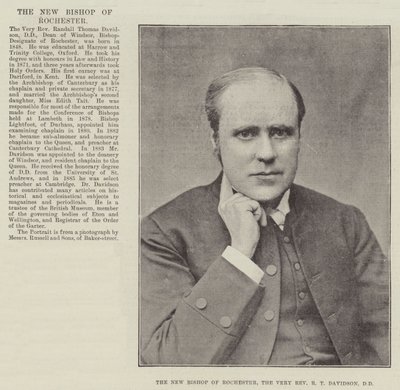 Rochester új püspöke, a nagyon tiszteletreméltó R. T. Davidson, DD alkotó: English Photographer