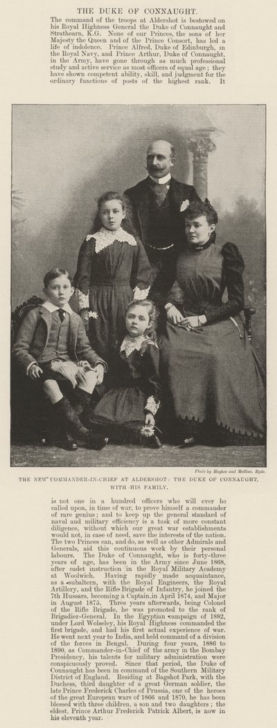 Aldershot új főparancsnoka, Connaught hercege családjával alkotó: English Photographer