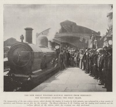 Az Új Great Western Railway Service Penzance-ből, a Polgármesternő indítja az első vonatot alkotó: English Photographer