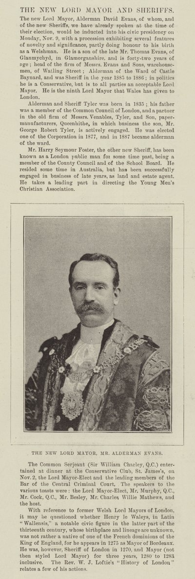 Az új főpolgármester, Alderman Evans úr alkotó: English Photographer