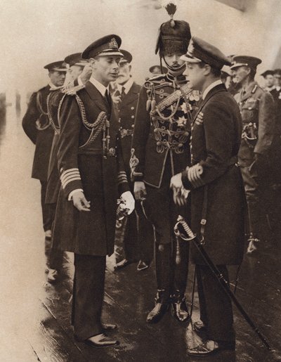 A walesi herceg a HMS Repulse fedélzetén (fekete-fehér fotó) alkotó: English Photographer