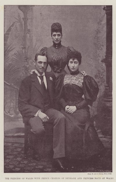 A walesi hercegnő Károly dán herceggel és Maud walesi hercegnővel alkotó: English Photographer