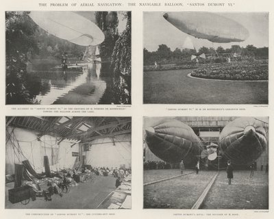 A légi navigáció problémája, a hajózható léggömb, Santos Dumont VI alkotó: English Photographer