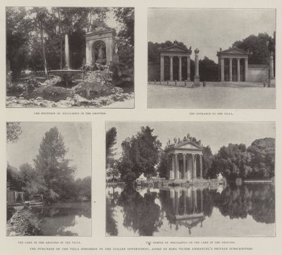 A Villa Borghese megvásárlása az olasz kormány által, Viktor Emmanuel király magánelőfizetésének támogatásával alkotó: English Photographer