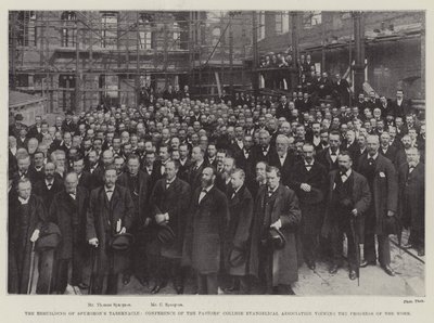 A Spurgeons Tabernákulum újjáépítése, a Pastors College Evangélikus Egyesületének konferenciája a munka előrehaladásáról alkotó: English Photographer