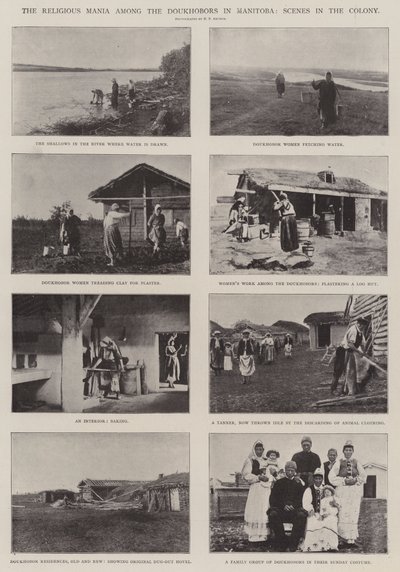 A vallási mánia a doukhoborok között Manitobában, Jelenetek a kolóniában alkotó: English Photographer