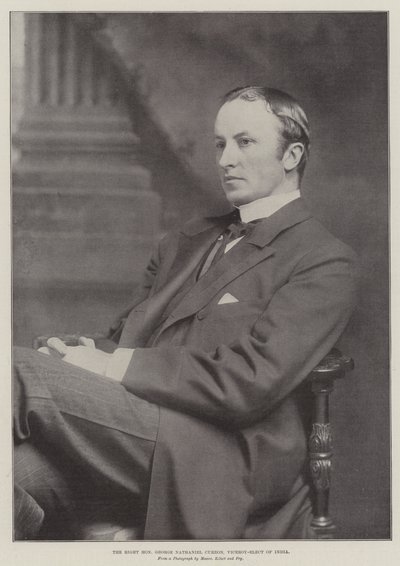 A jobb tisztelt George Nathaniel Curzon, India megválasztott alkirálya alkotó: English Photographer