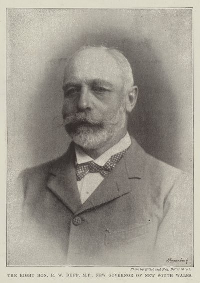 The Right Honorable R W Duff, képviselő, Új-Dél-Wales új kormányzója alkotó: English Photographer