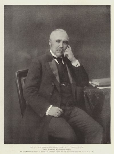 A jobb tisztelt Sir Henry Campbell-Bannerman, a Stirling körzet képviselője alkotó: English Photographer