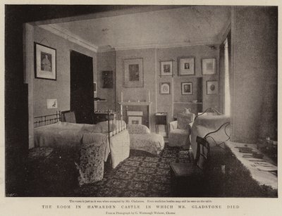 A Hawarden kastély szobája, amelyben Gladstone úr meghalt alkotó: English Photographer