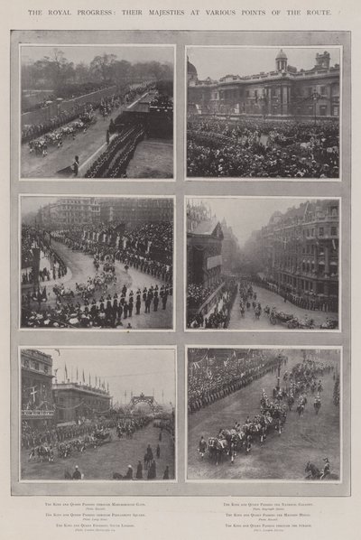 A Királyi Haladás, Őfelségeik az útvonal különböző pontjain alkotó: English Photographer