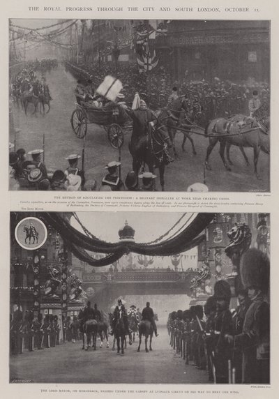 A királyi haladás a városon és Dél-Londonon keresztül, október 25 alkotó: English Photographer