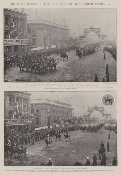 A királyi haladás a városon és Dél-Londonon keresztül, október 25 alkotó: English Photographer