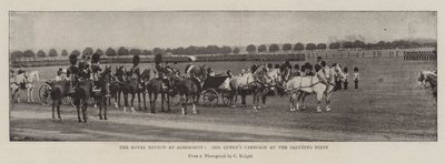 A királyi szemle Aldershotban, a Queens Carriage a Saluting Pointban alkotó: English Photographer