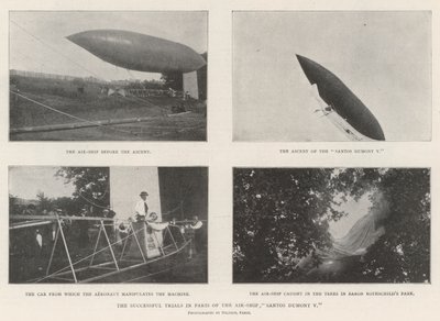 A Santos Dumont V. légihajó sikeres párizsi próbái alkotó: English Photographer