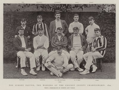 A Surrey Eleven, a krikett megyei bajnokság győztesei, 1894 alkotó: English Photographer