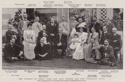India alkirálya, Lord és Lady Curzon és a Vigeregal Staff alkotó: English Photographer