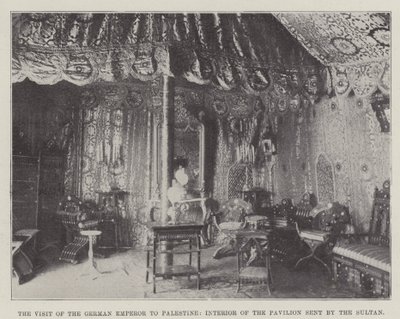 A német császár látogatása Palesztinában, a szultán által küldött pavilon belseje alkotó: English Photographer