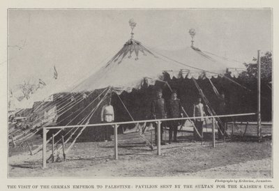 A német császár látogatása Palesztinában, a pavilon, amelyet a szultán küldött a Kaisers használatára alkotó: English Photographer
