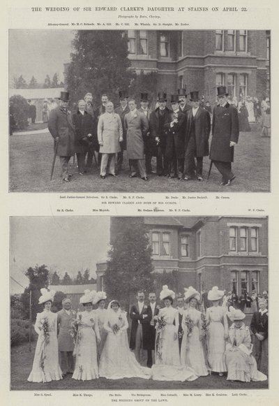 Sir Edward Clarkes lányának esküvője Stainesben április 22-én alkotó: English Photographer