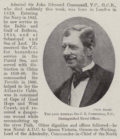 A néhai Sir J E Commerell admirális, altiszt, kiváló haditengerészeti tiszt alkotó: English Photographer