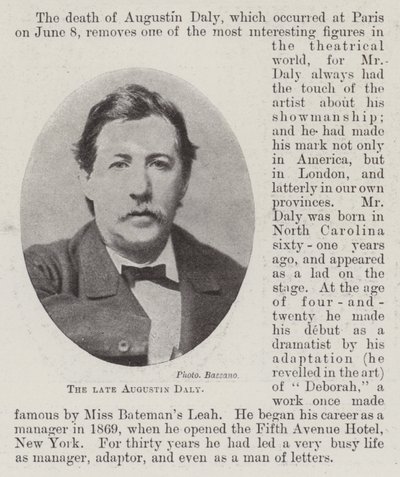 A néhai Augustin Daly alkotó: English Photographer