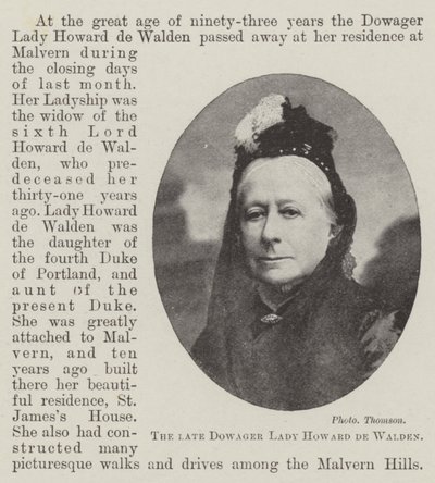 A néhai özvegy, Howard de Walden alkotó: English Photographer