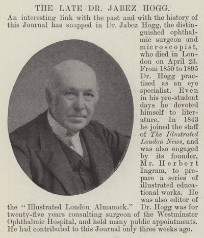 A néhai Dr. Jabez Hogg alkotó: English Photographer