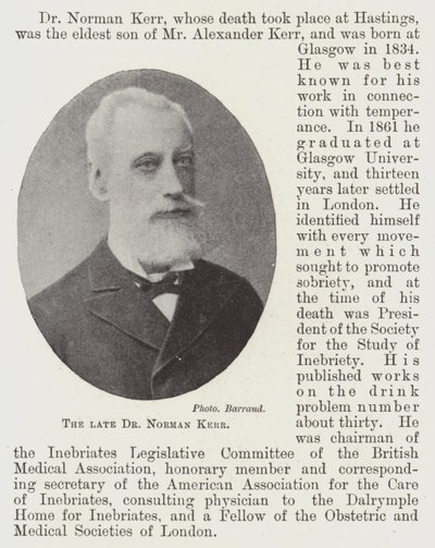 A néhai Dr. Norman Kerr alkotó: English Photographer