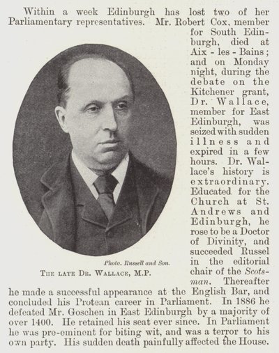 A néhai Dr. Wallace képviselő alkotó: English Photographer