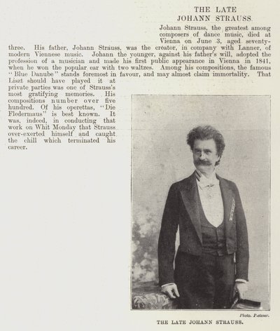 A néhai Johann Strauss alkotó: English Photographer