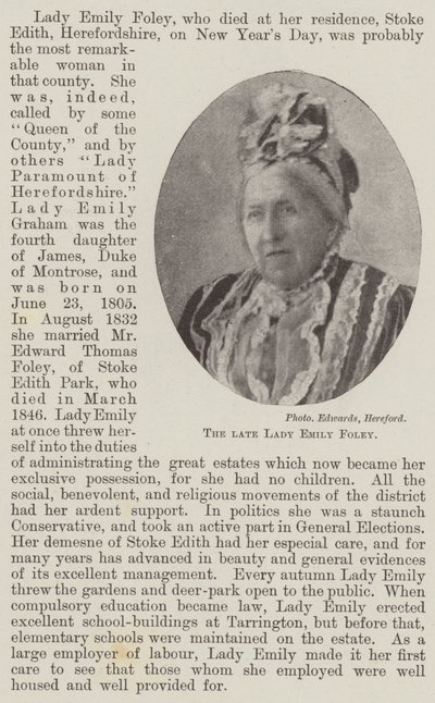 A néhai Lady Emily Foley alkotó: English Photographer