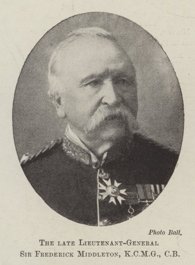 A néhai főhadnagy, Sir Frederick Middleton, KCMG, CB alkotó: English Photographer