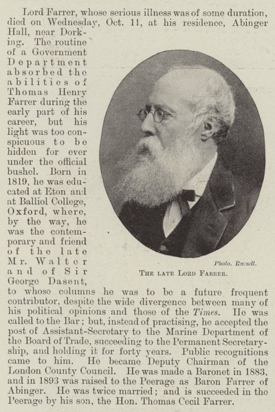 A néhai Lord Farrer alkotó: English Photographer