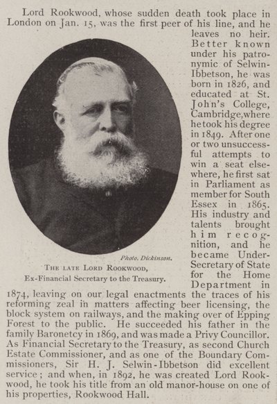 A néhai Lord Rookwood, volt pénzügyminiszter alkotó: English Photographer