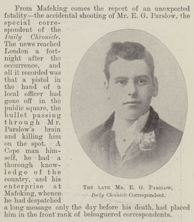 A néhai E. G. Parslow úr, a Daily Chronicle tudósítója alkotó: English Photographer