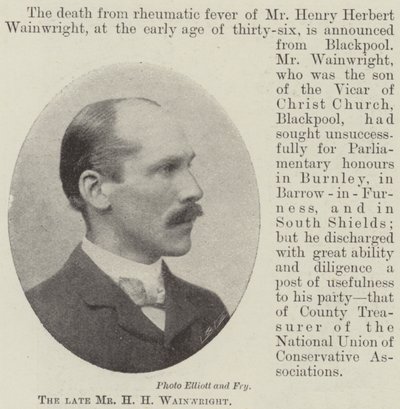 A néhai Mr. H H. Wainwright alkotó: English Photographer
