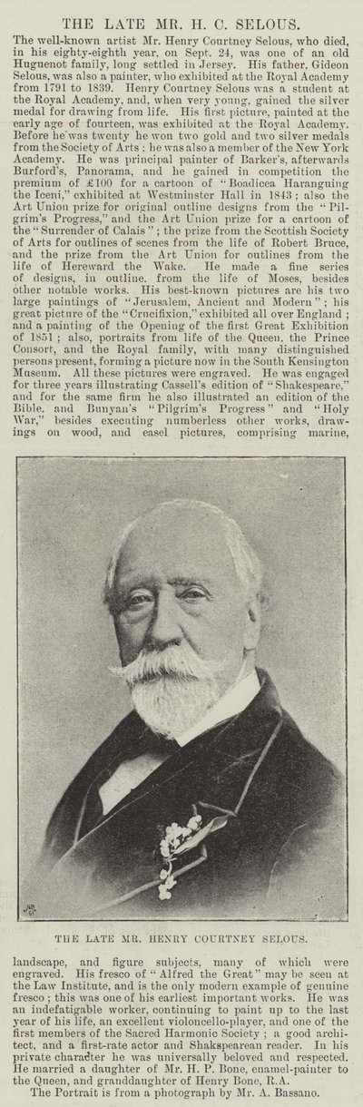 A néhai Henry Courtney Selous alkotó: English Photographer