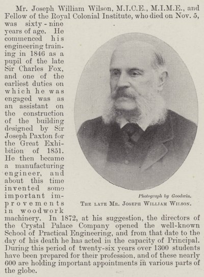 A néhai Joseph William Wilson alkotó: English Photographer