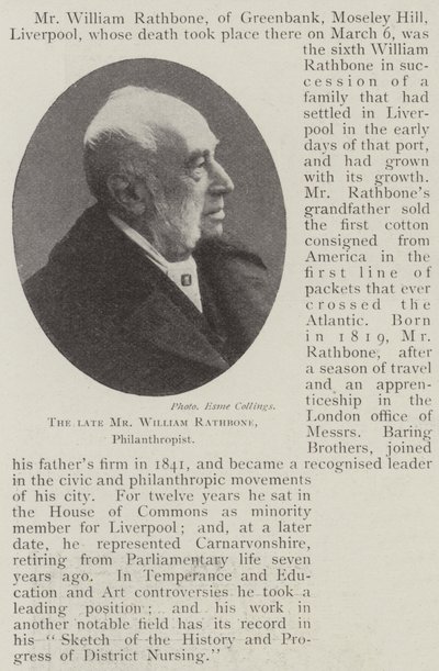 A néhai William Rathbone emberbarát alkotó: English Photographer