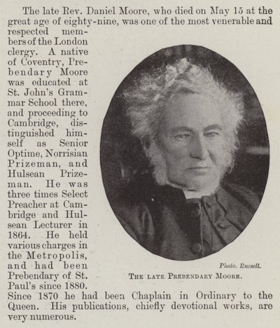 A néhai Prebendary Moore alkotó: English Photographer