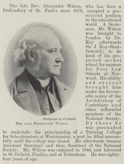 A néhai Prebendary Wilson alkotó: English Photographer