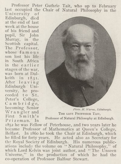 A néhai Tait professzor, a természetfilozófia professzora Edinburghban alkotó: English Photographer