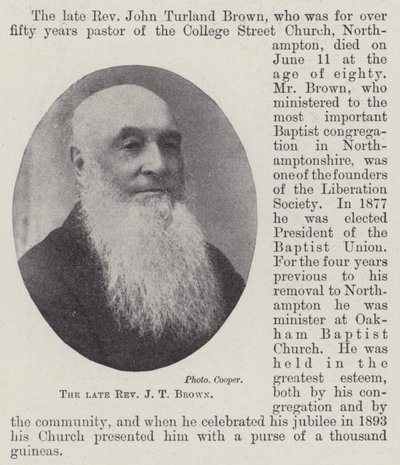 A néhai J. T. Brown tiszteletes alkotó: English Photographer