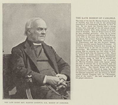 A néhai jobboldali tiszteletes, Harvey Goodwin, DD, Carlisle püspöke alkotó: English Photographer